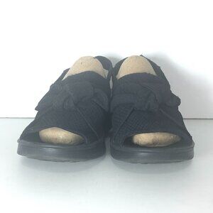 BZEES Sandal Women's Size 9 Black Slingback Open Toe Bow Detail Daisy